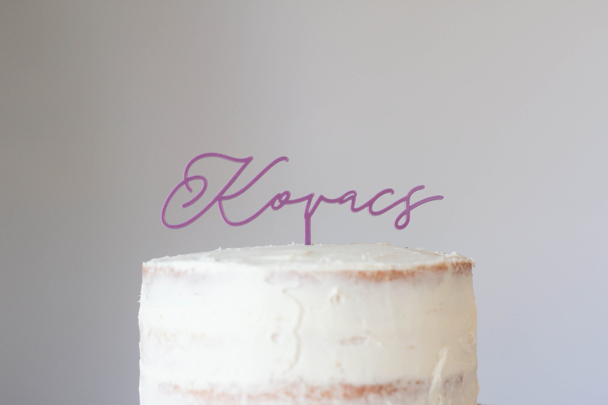 Surname Wedding Cake Topper - A Minimal Wedding Cake Topper That Compliments Any Wedding Cake And Decor