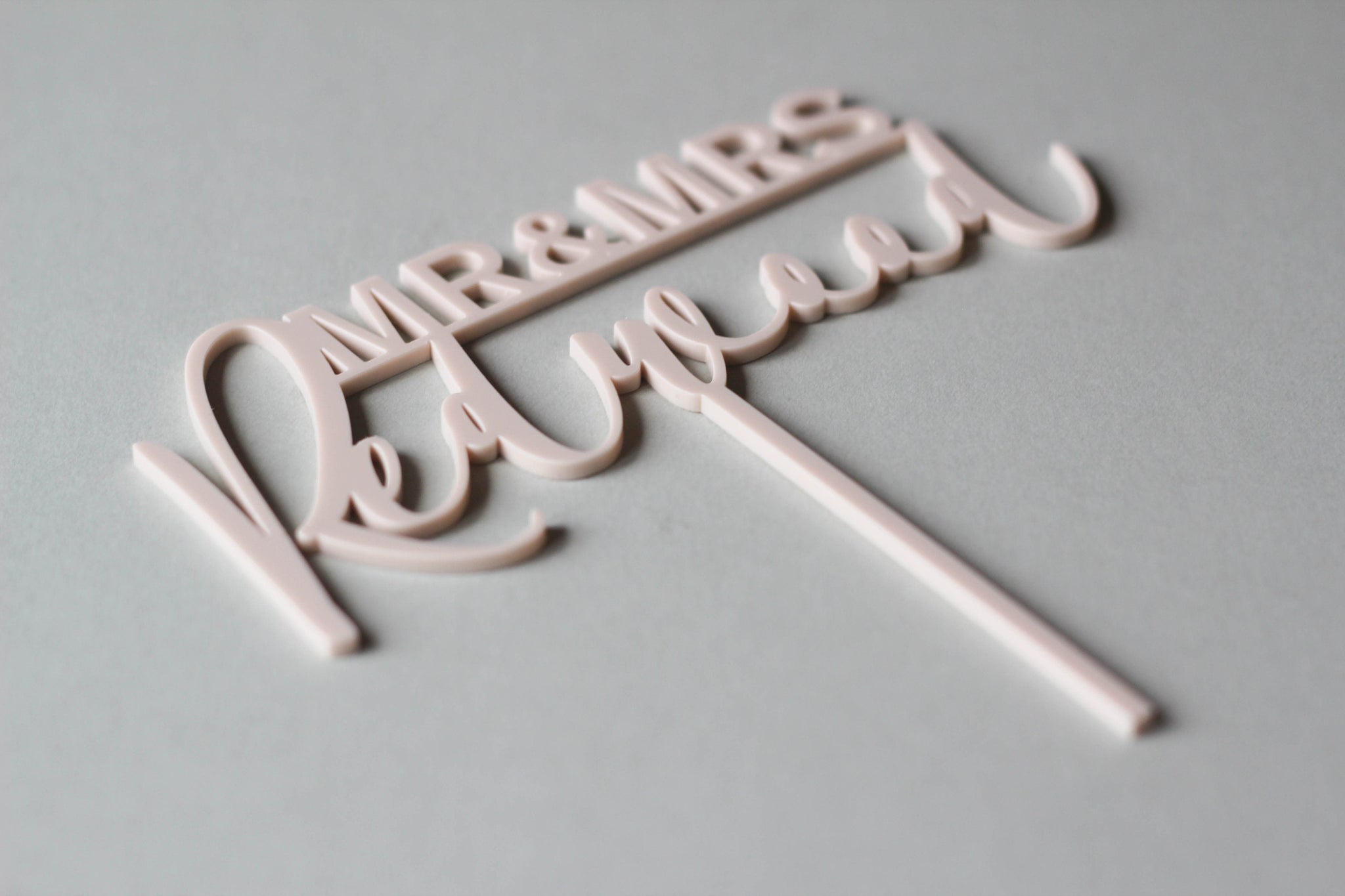 Traditional Mr And Mrs Wedding Cake Topper Custom Made