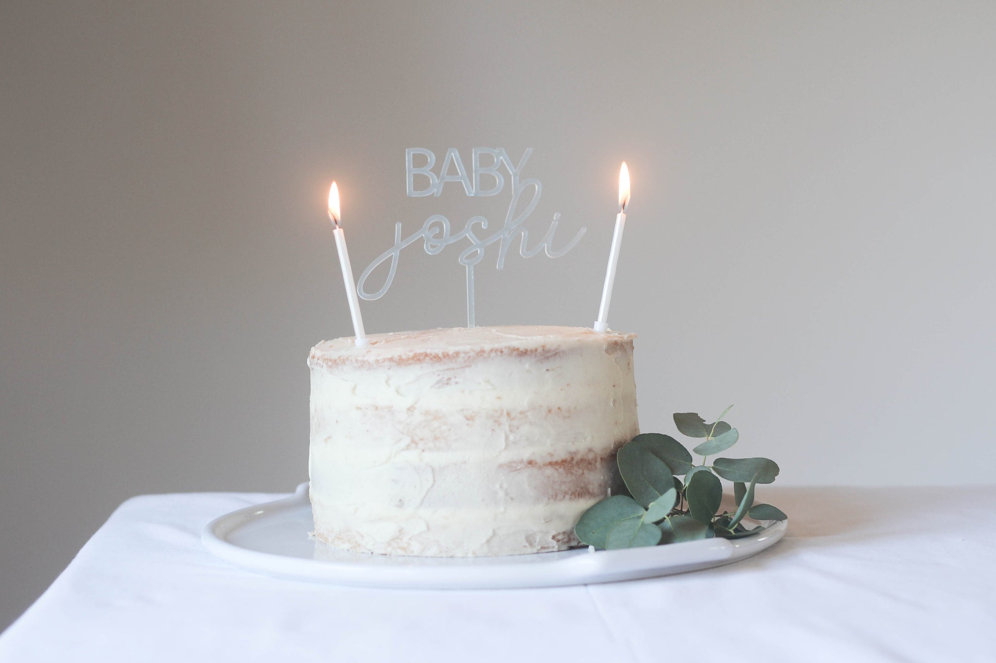 Baby Shower Birthday Cake Topper, Personalised Cake Topper