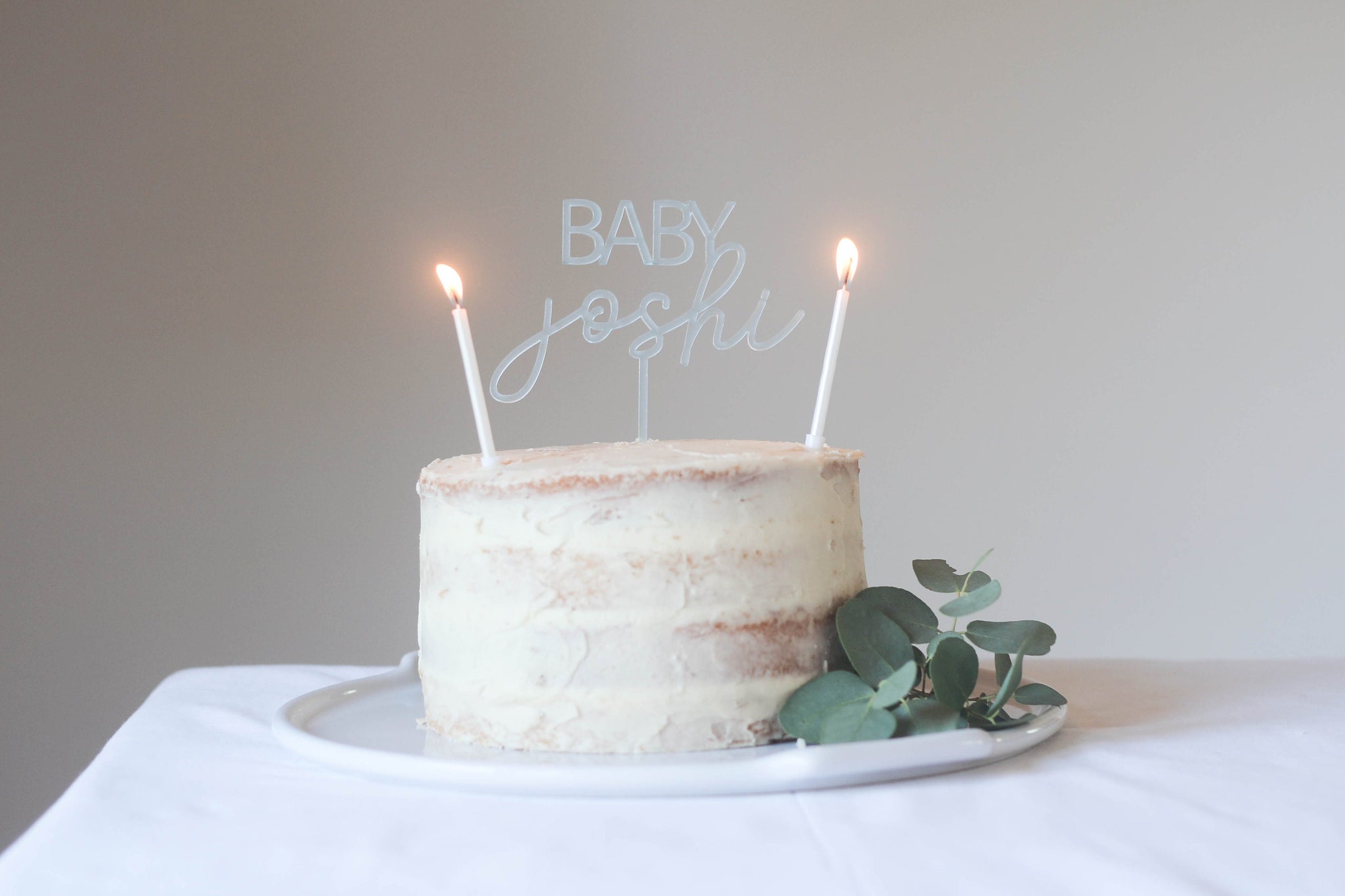 Baby Shower Birthday Cake Topper, Personalised Cake Topper