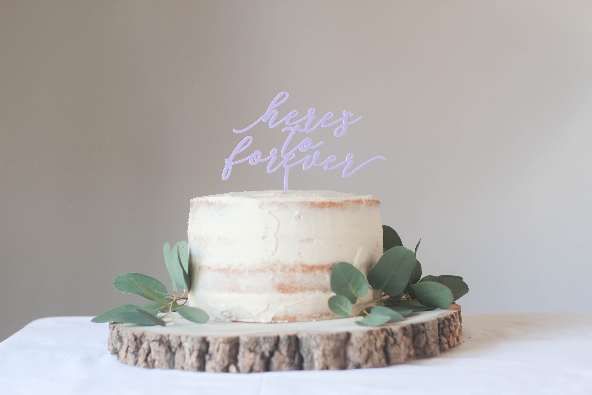 Heres To Forever Wedding Cake Topper, Anniversary Cake Topper