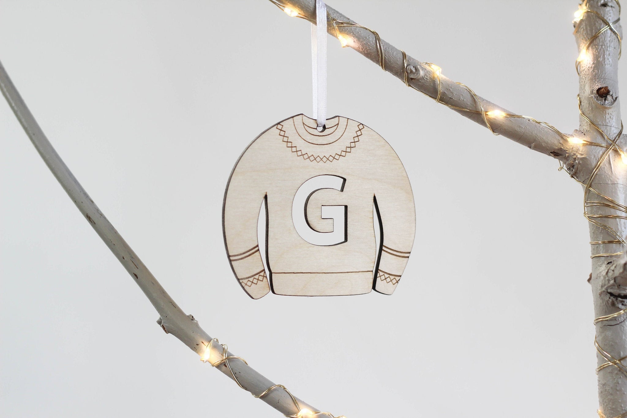 Personalised Initial Ornament, Kids Christmas Bauble