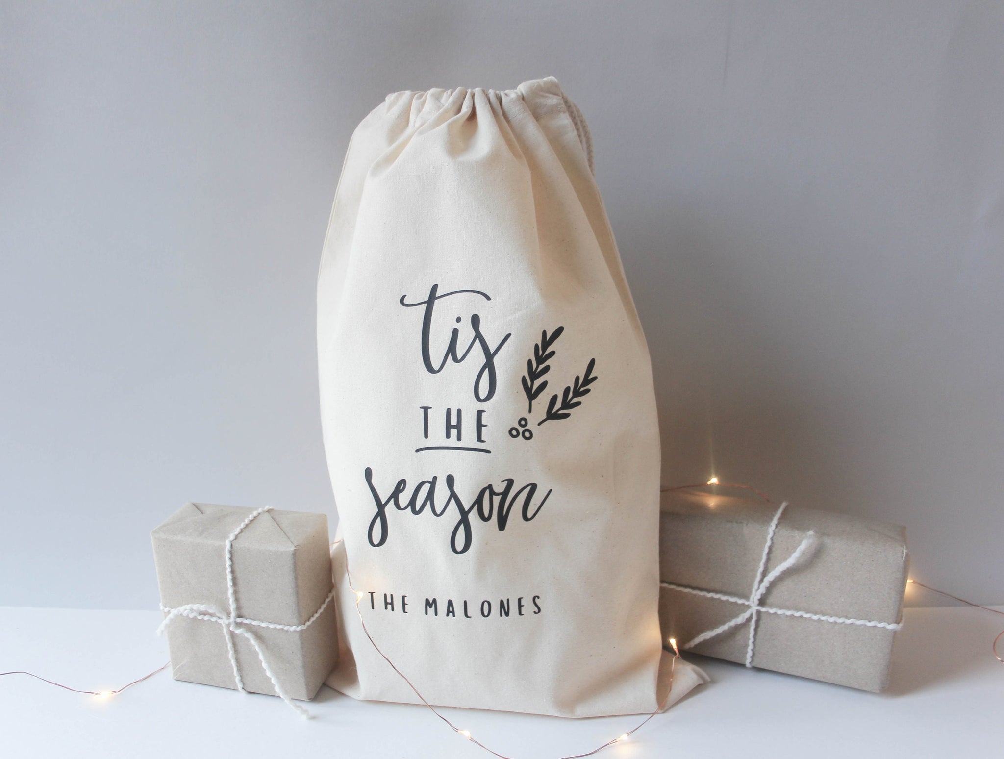 Personalised Family Santa Sack, Christmas Eve Bag