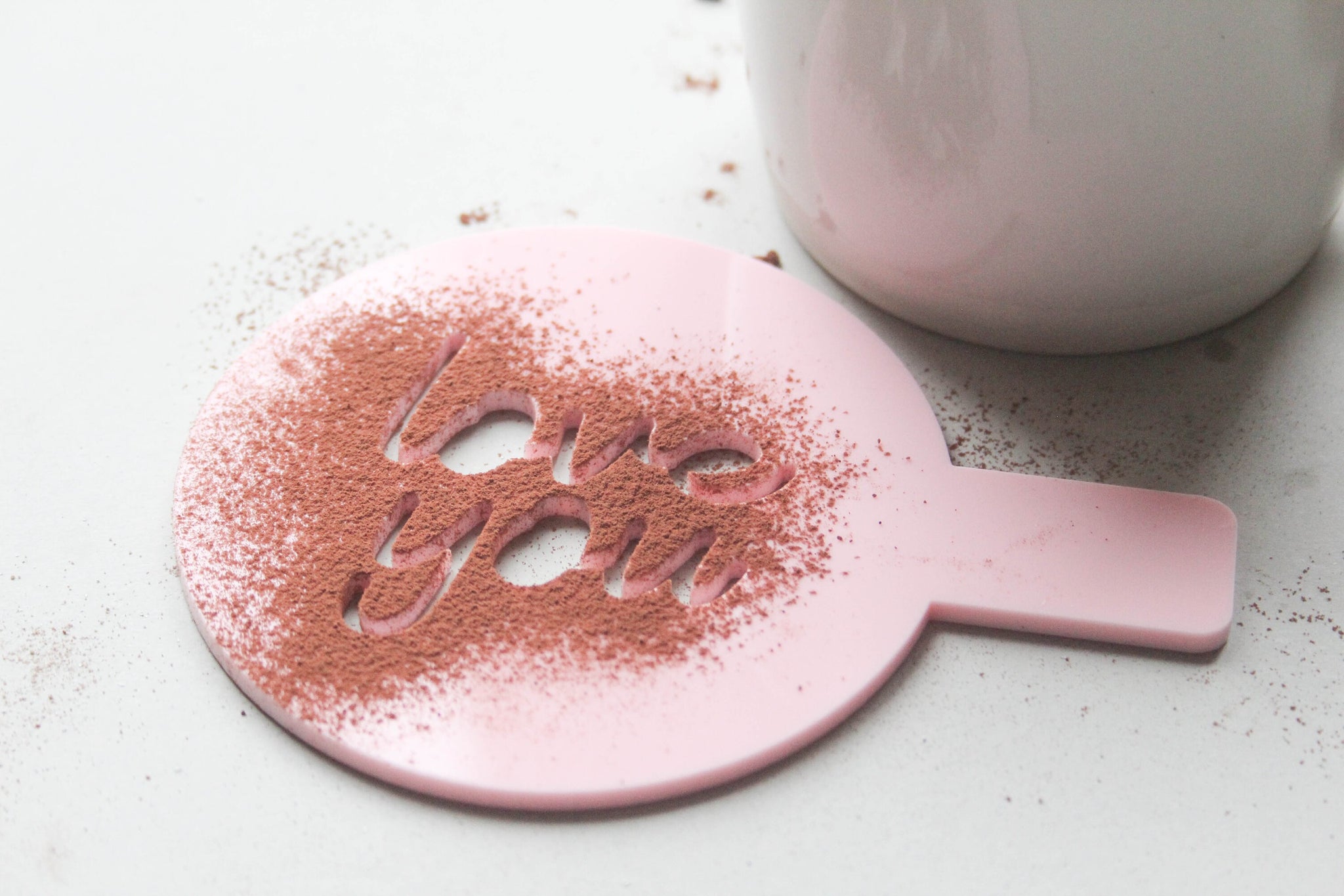 Valentine's Day Gift, Coffee Stencil