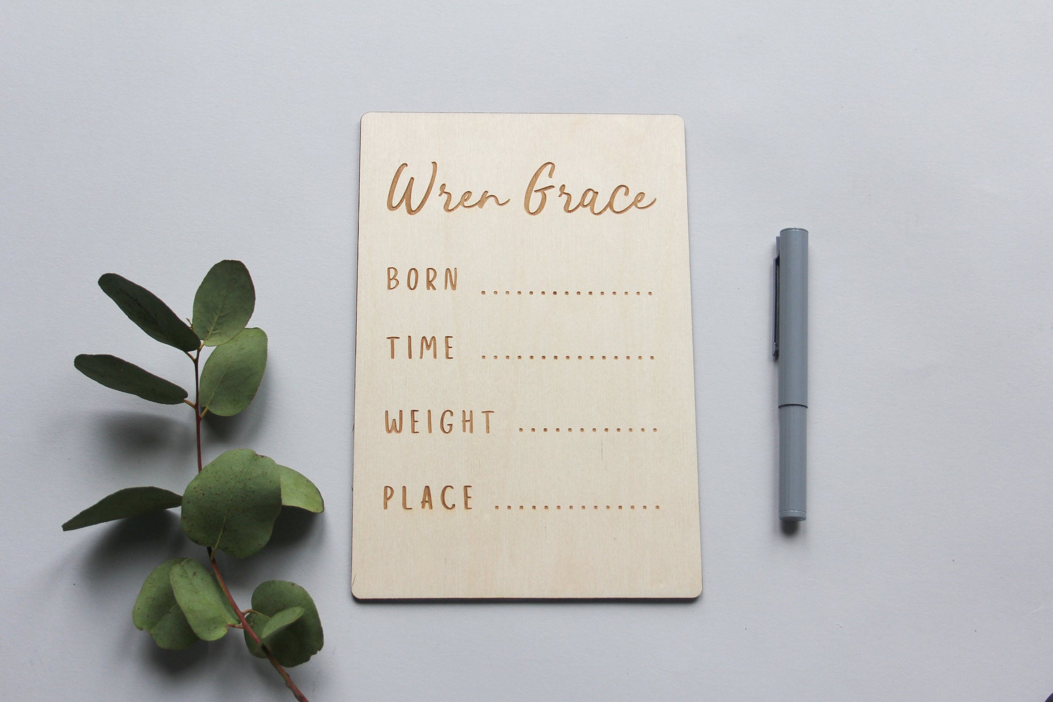 Birth Announcement Sign, Baby Milestone Card