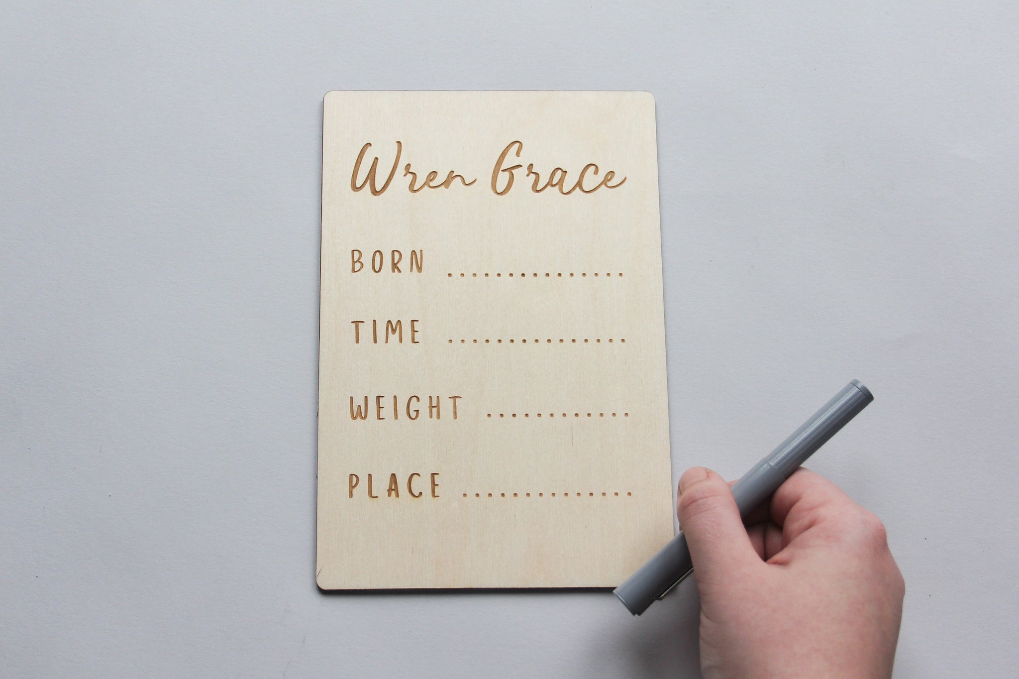 Birth Announcement Sign, Baby Milestone Card