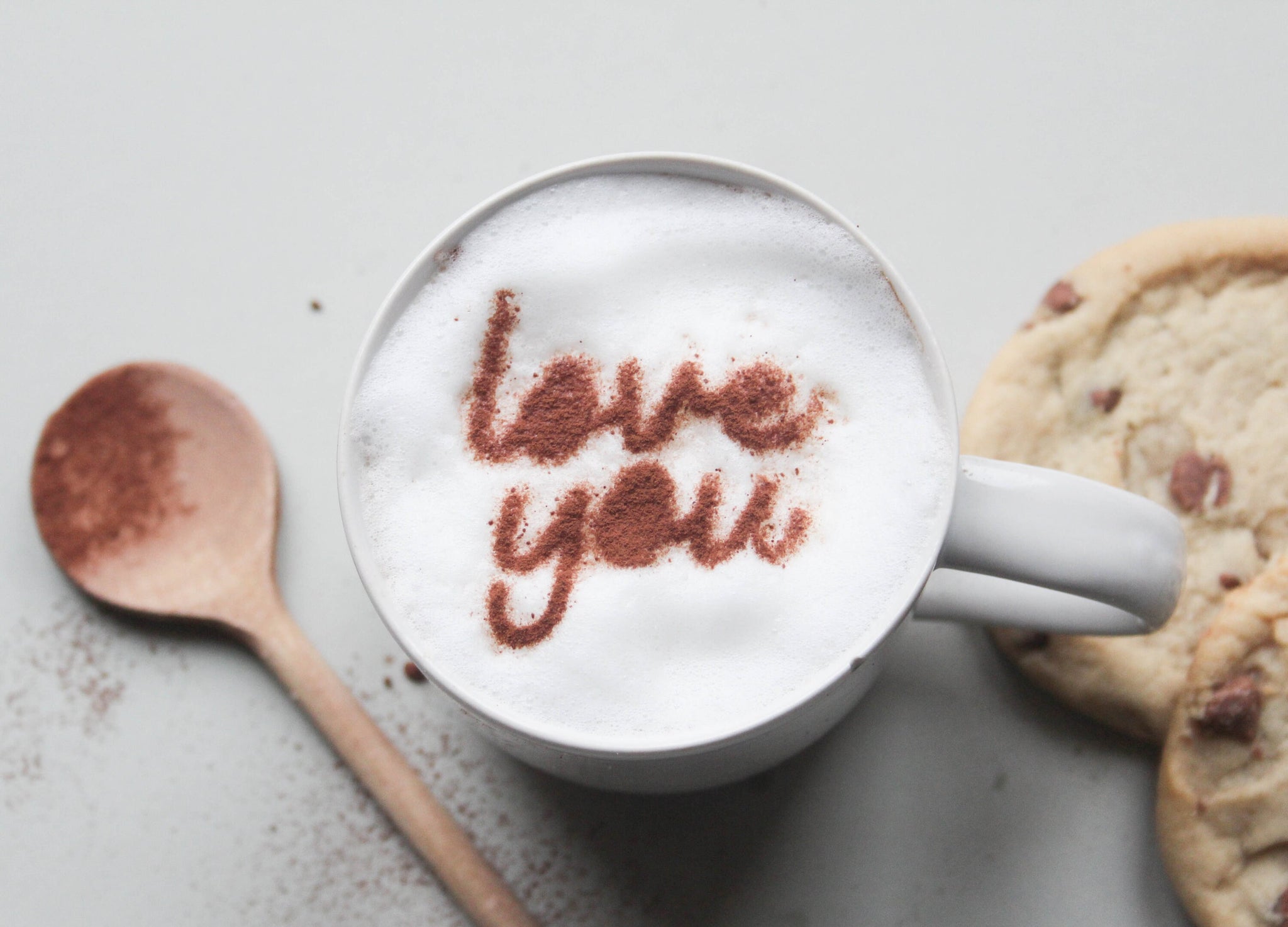 Valentine's Day Gift, Coffee Stencil