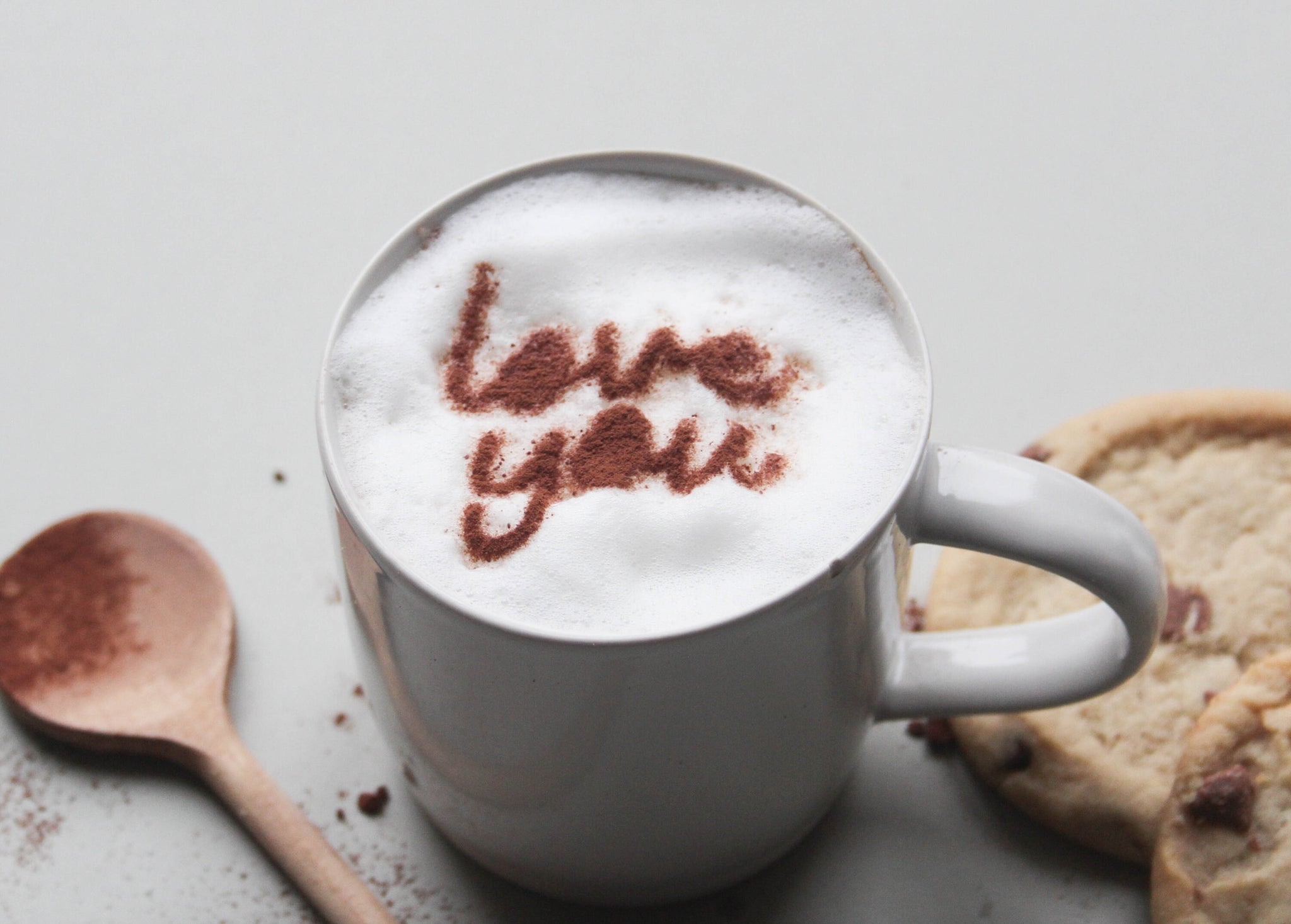Valentine's Day Gift, Coffee Stencil