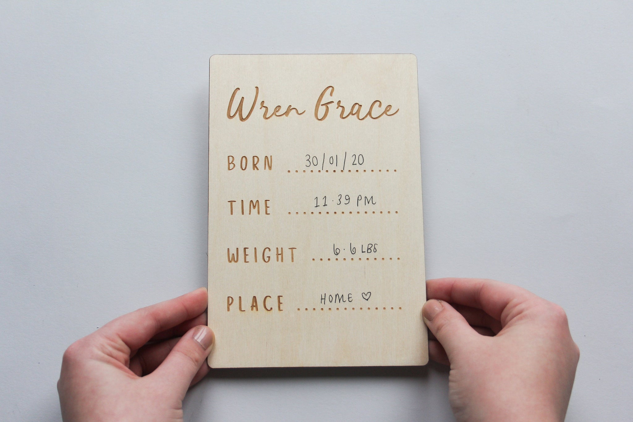 Birth Announcement Sign, Baby Milestone Card