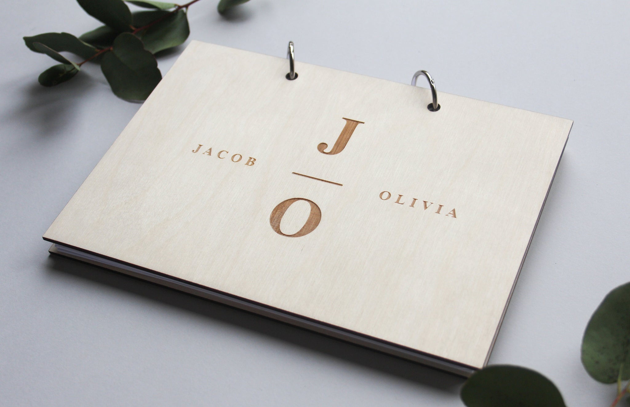 Initials Wedding Guestbook, Personalised Guestbook