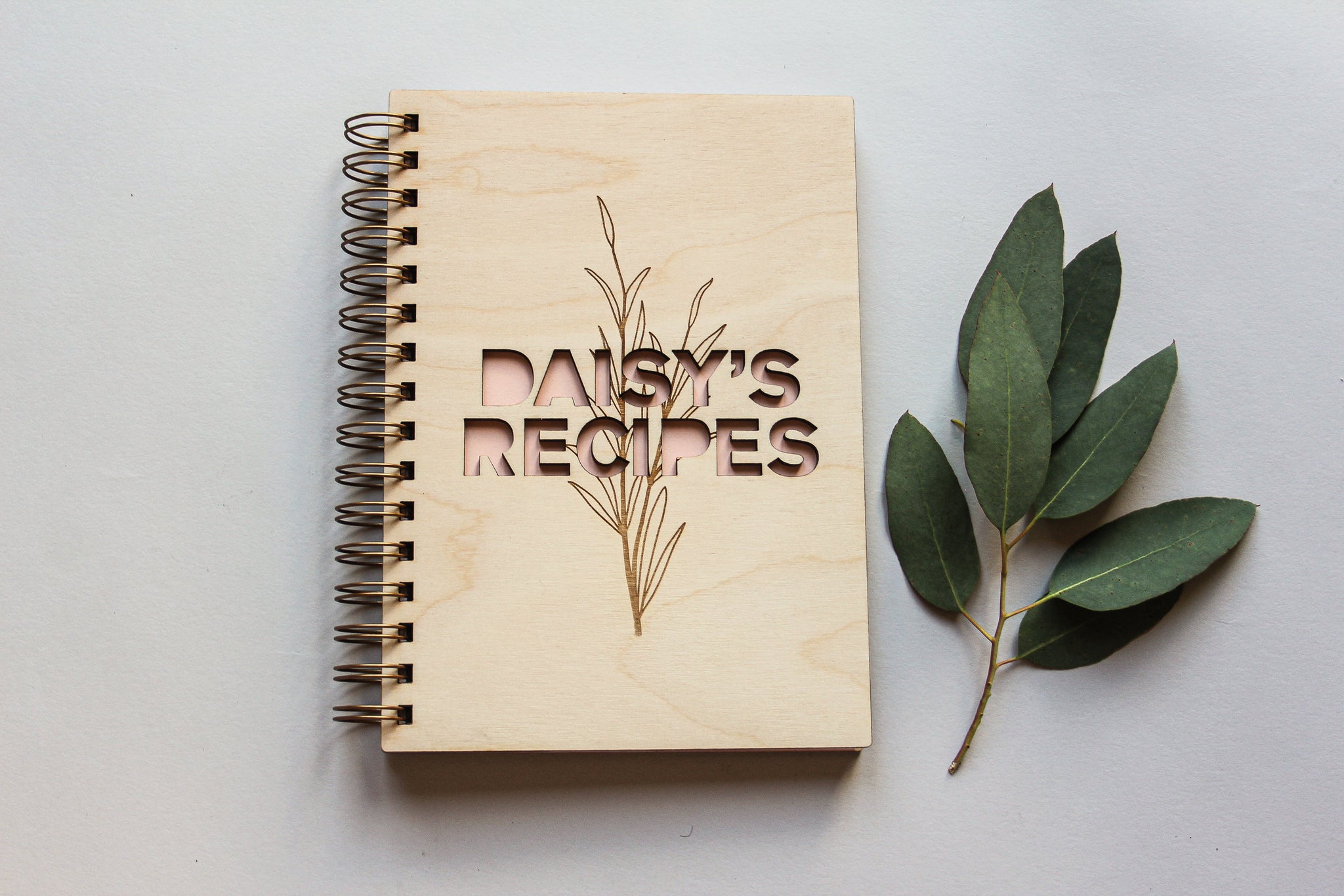 Blank Recipe Book Custom Made, Engraved And Spiral Bound