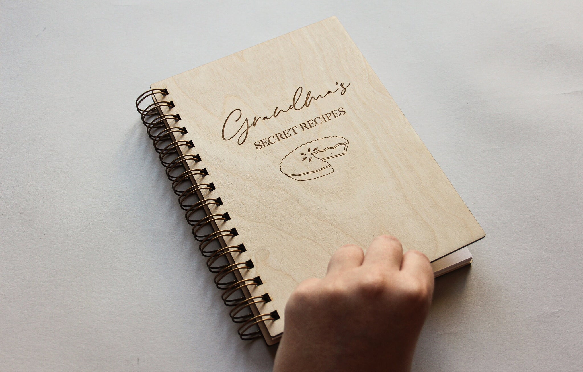 Blank Recipe Book Custom Made, Engraved And Spiral Bound