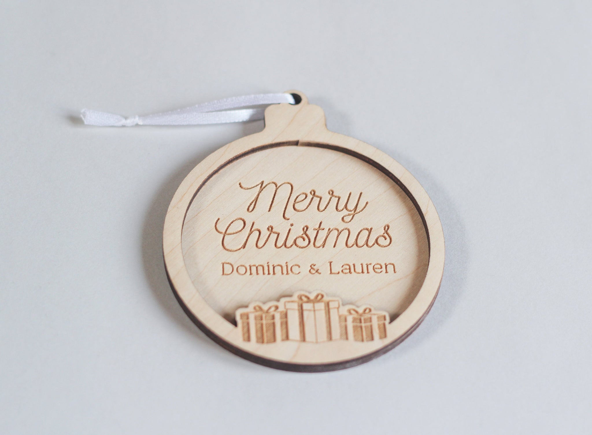 Merry Christmas Bauble, Custom Ornament
