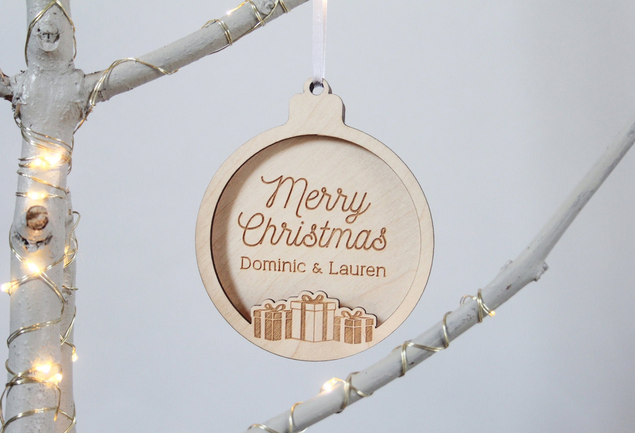 Merry Christmas Bauble, Custom Ornament