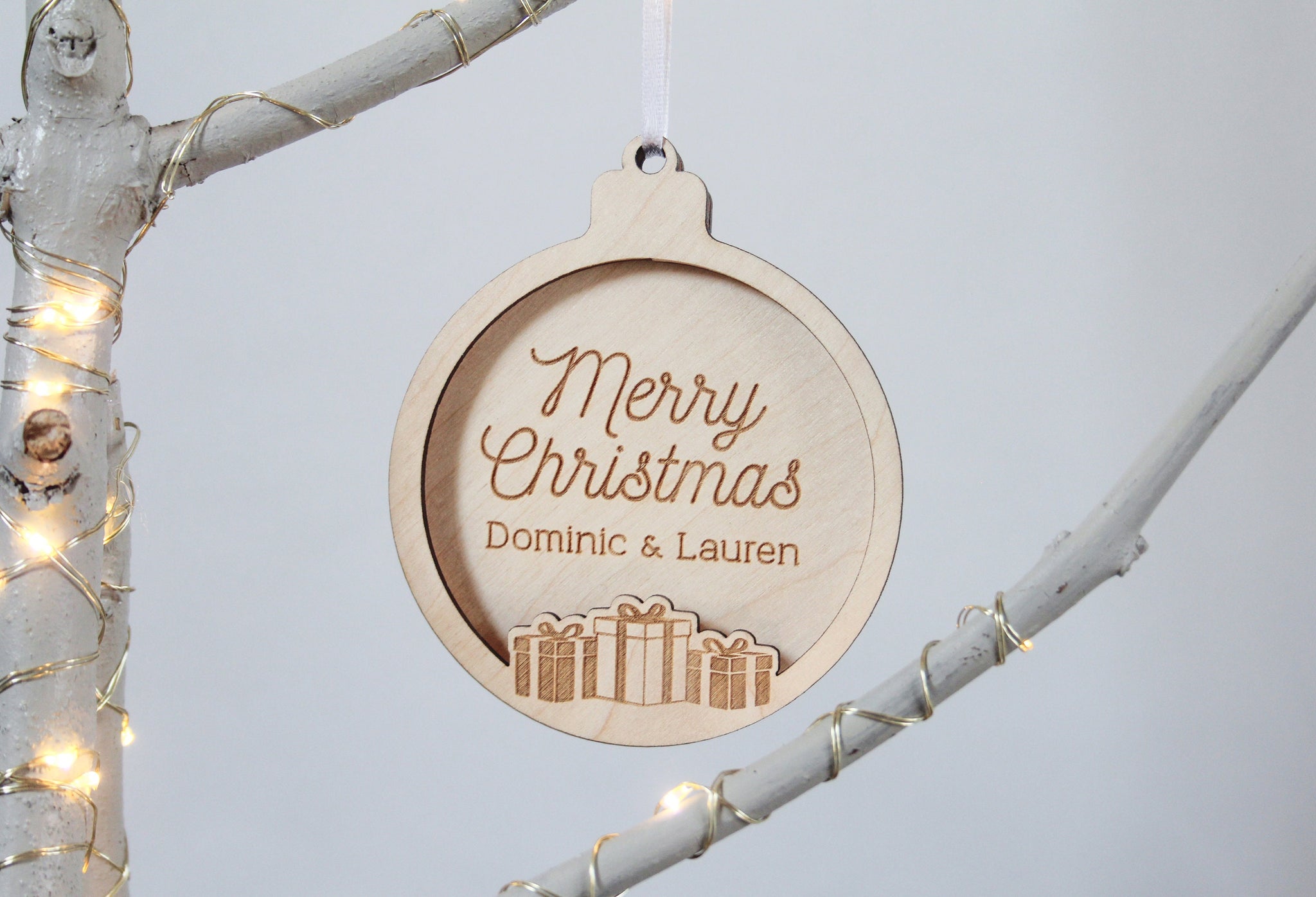 Merry Christmas Bauble, Custom Ornament
