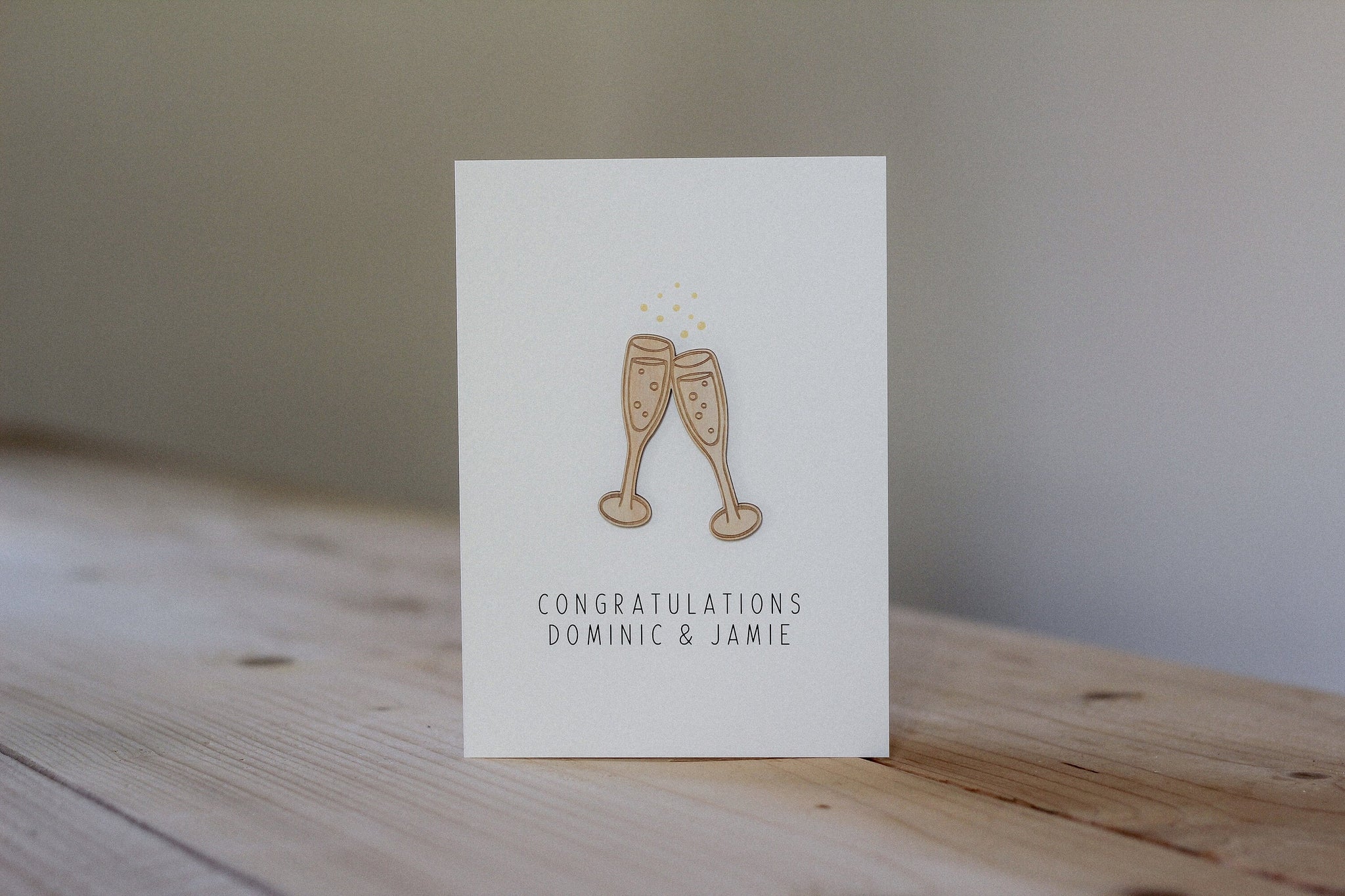 Personalised Engagement Card | Celebration Card | Wooden Card