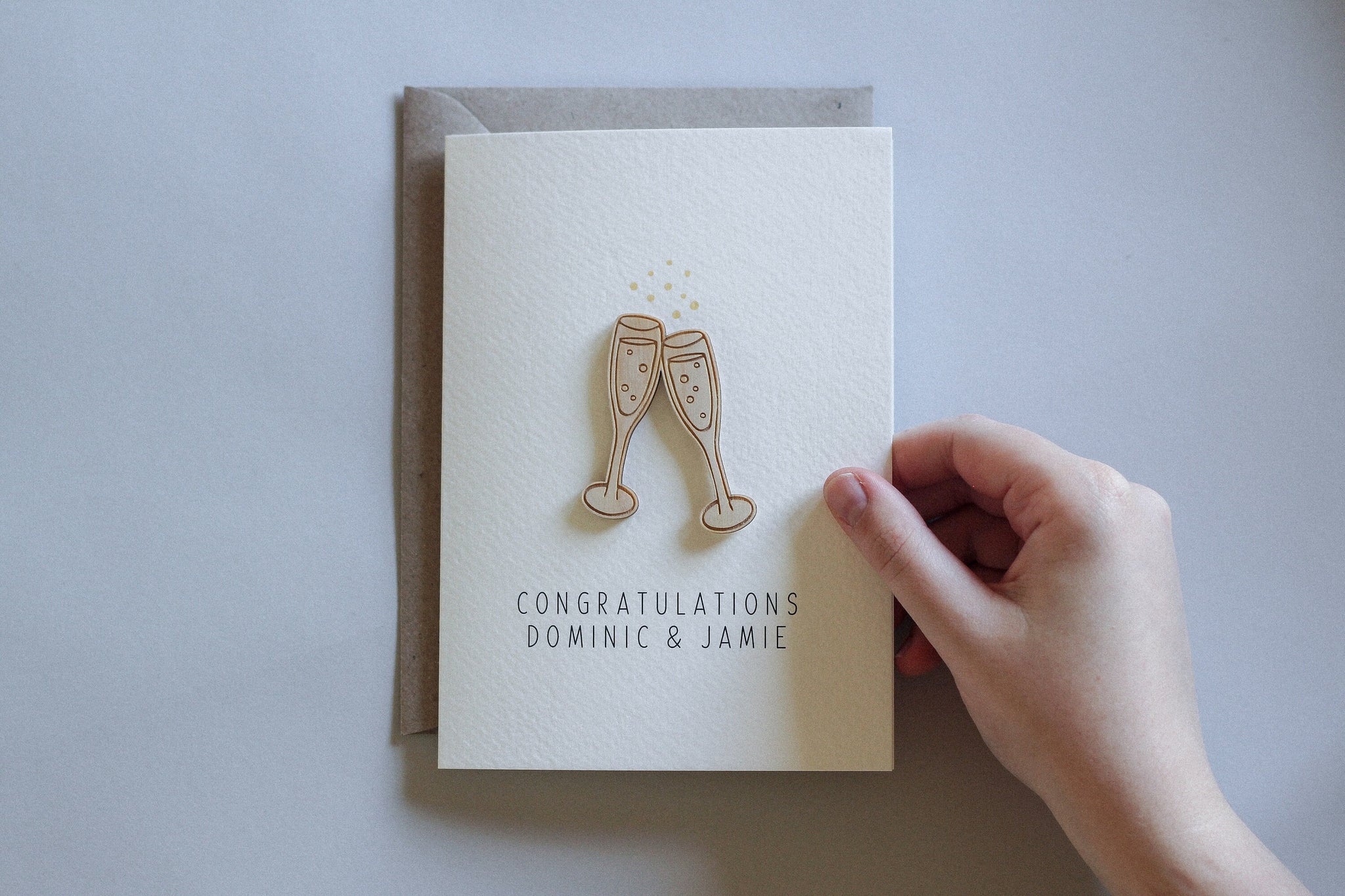 Personalised Engagement Card | Celebration Card | Wooden Card