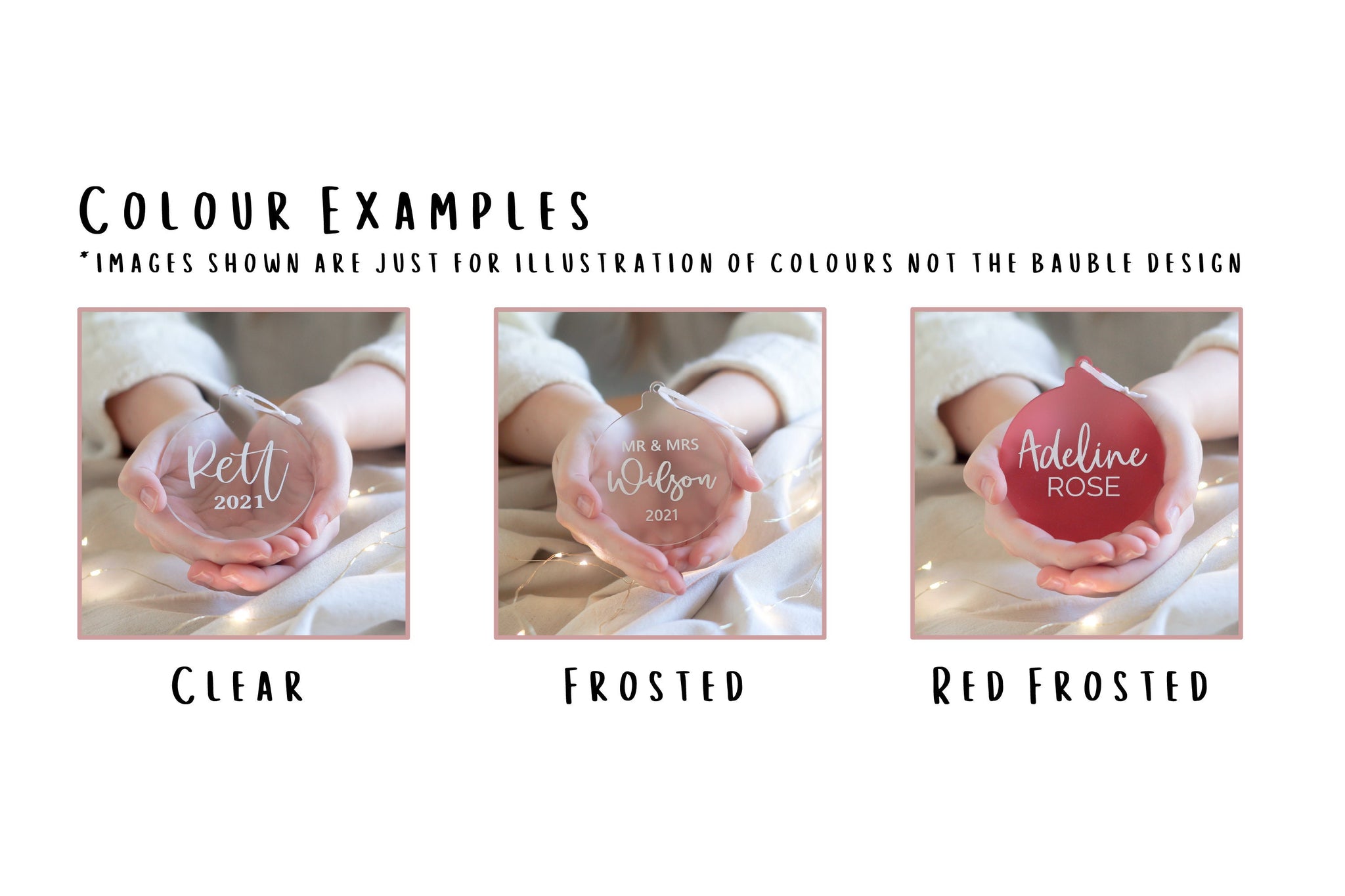 Custom Name Bauble, Couples Christmas