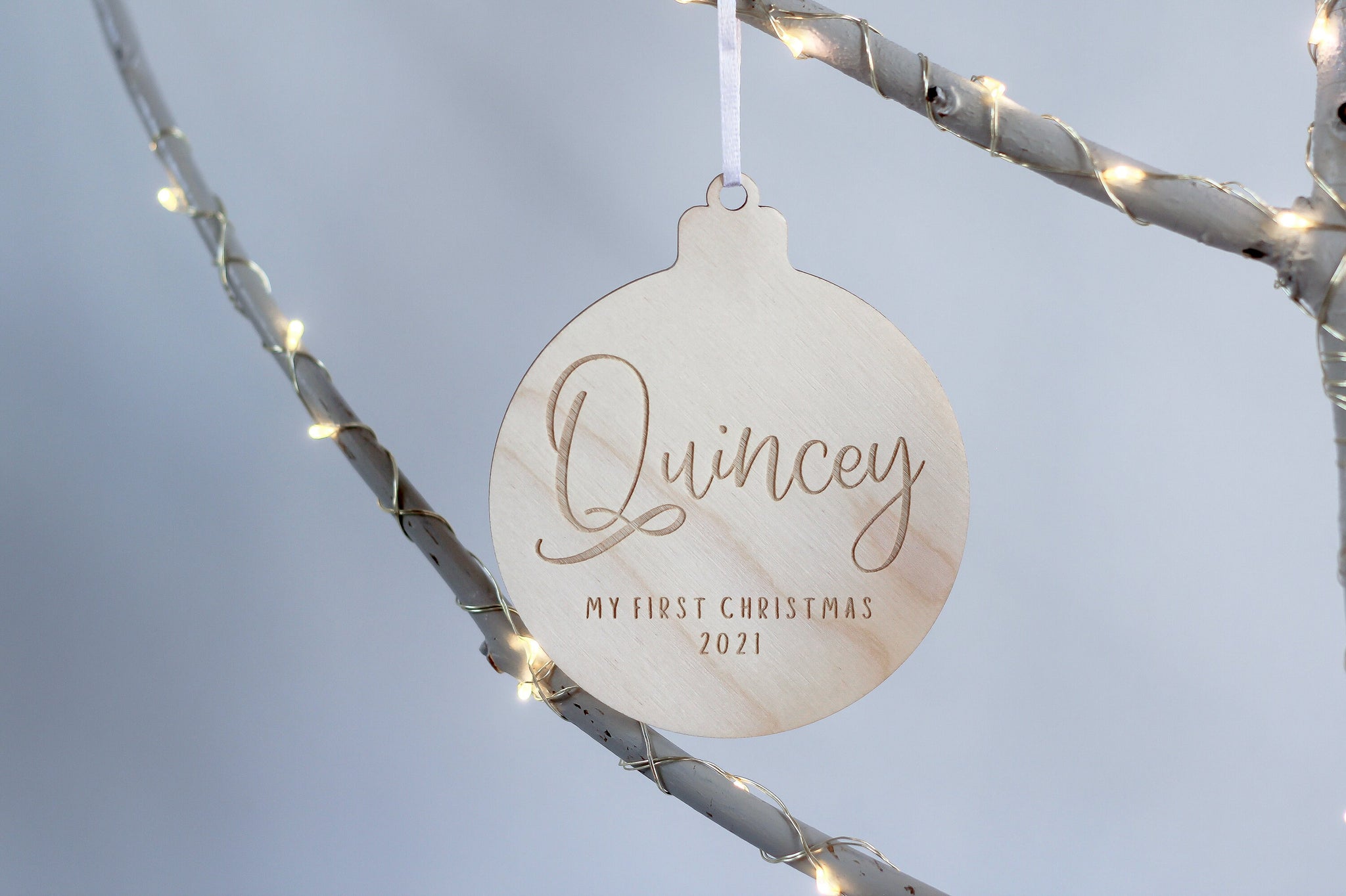 Wooden Bauble, Personalised Ornament