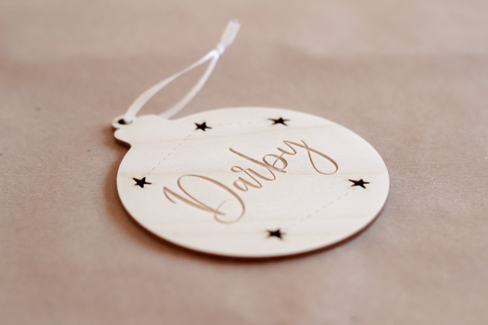 Wooden Bauble, Personalised Ornament