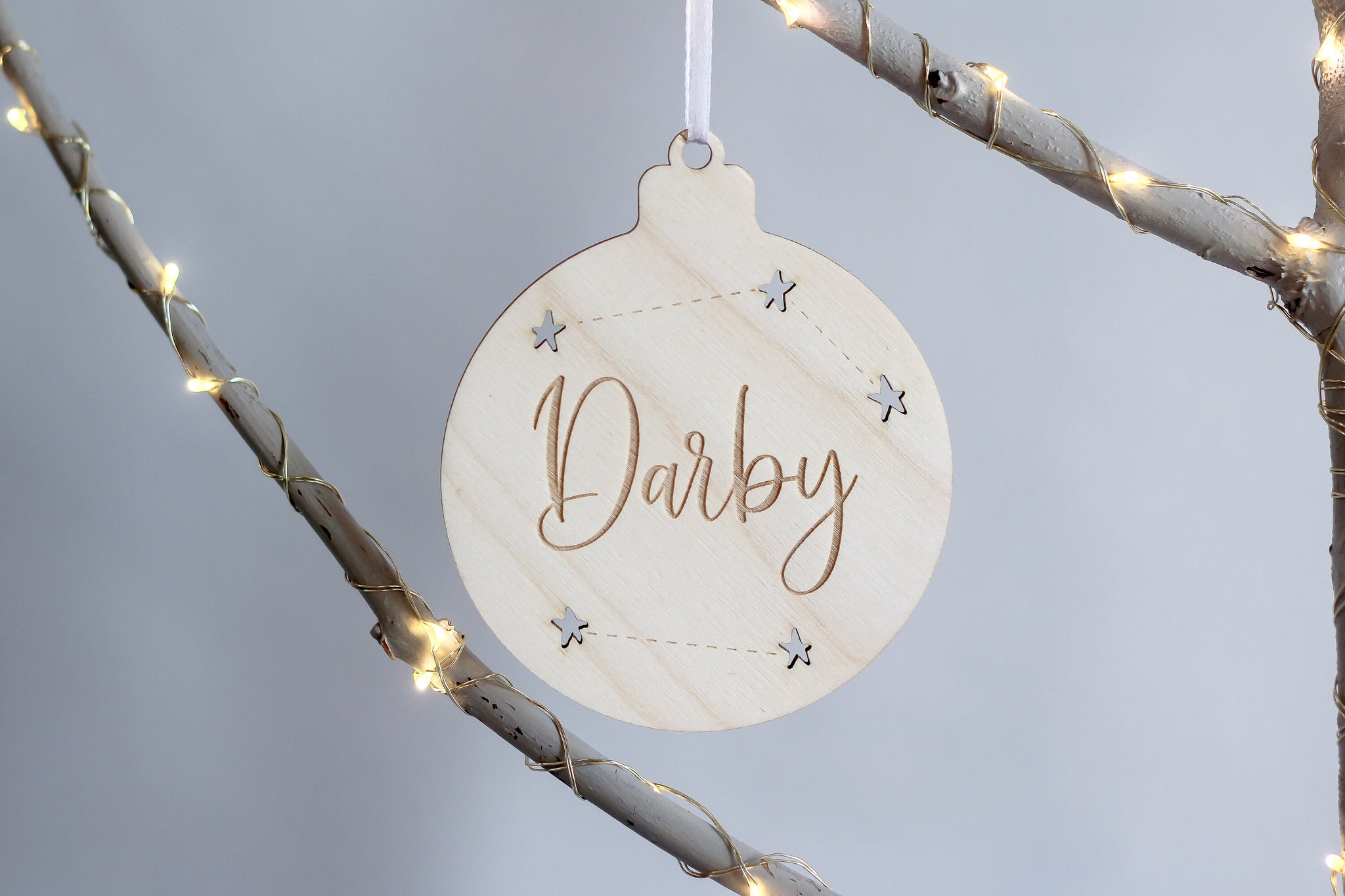 Wooden Bauble, Personalised Ornament