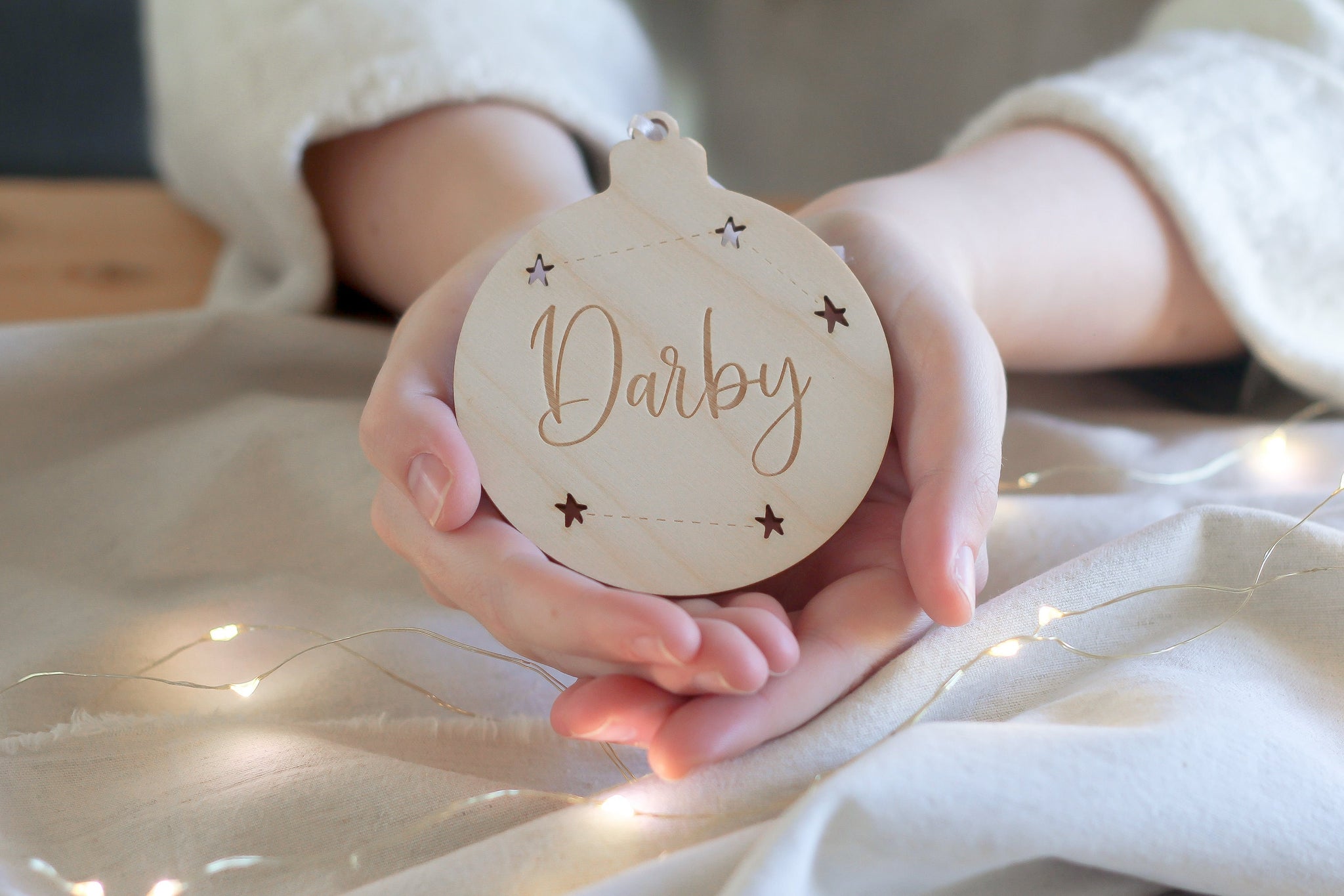 Wooden Bauble, Personalised Ornament