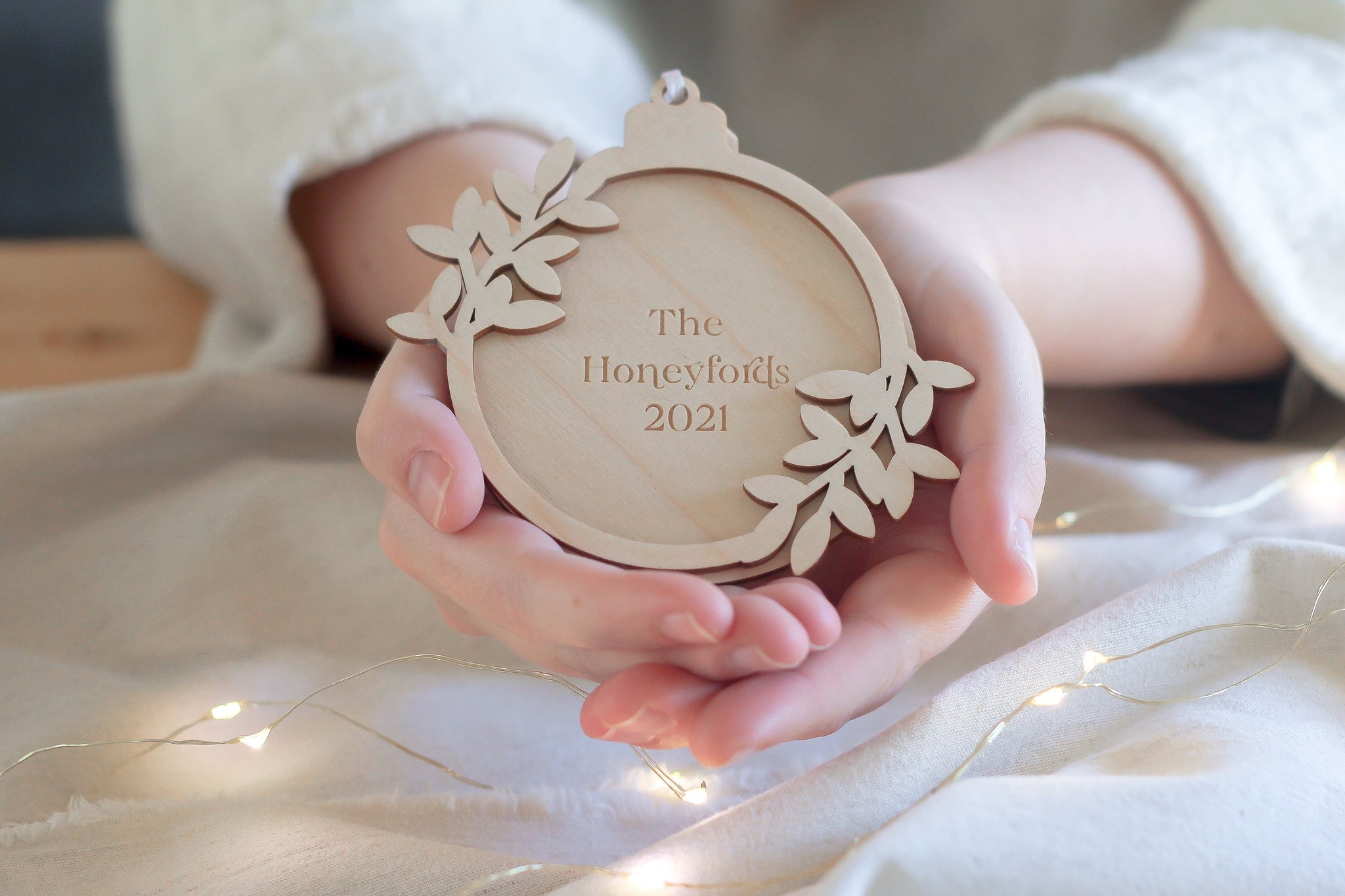 Wooden Bauble, Personalised Ornament