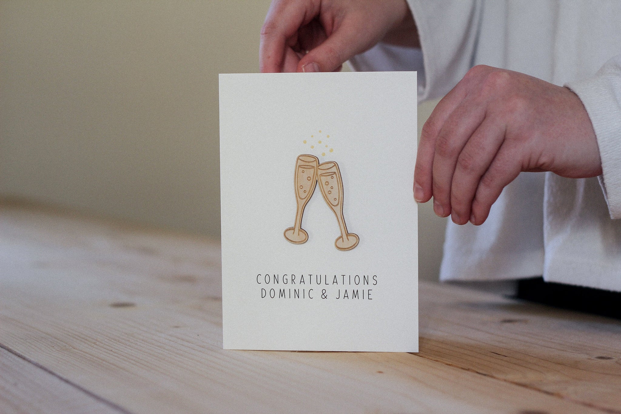 Personalised Engagement Card | Celebration Card | Wooden Card