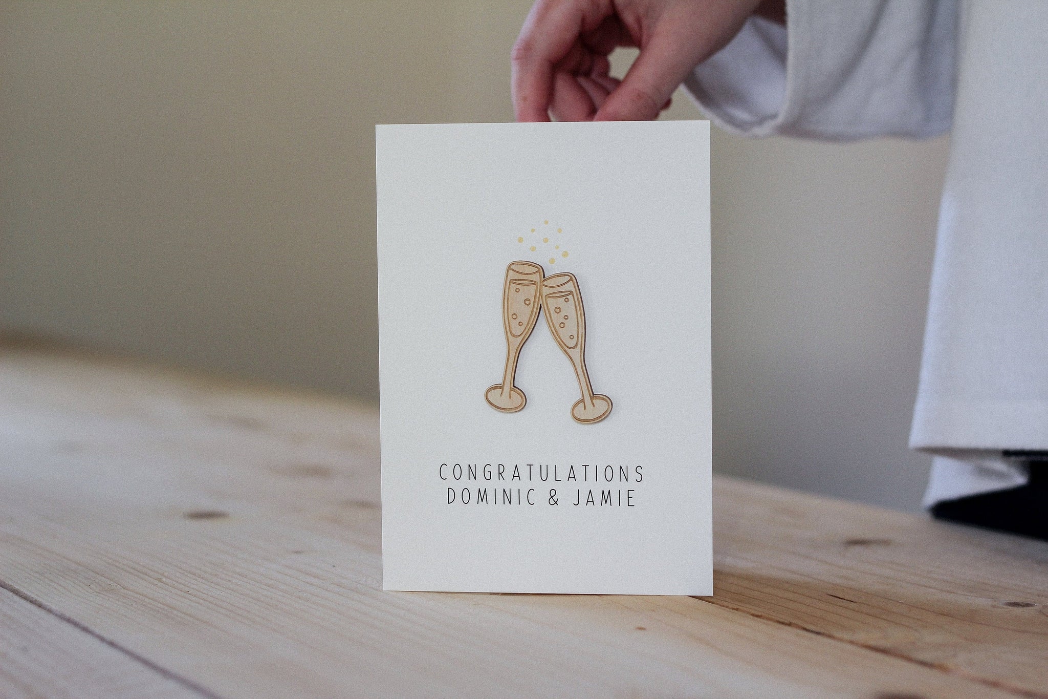 Personalised Engagement Card | Celebration Card | Wooden Card