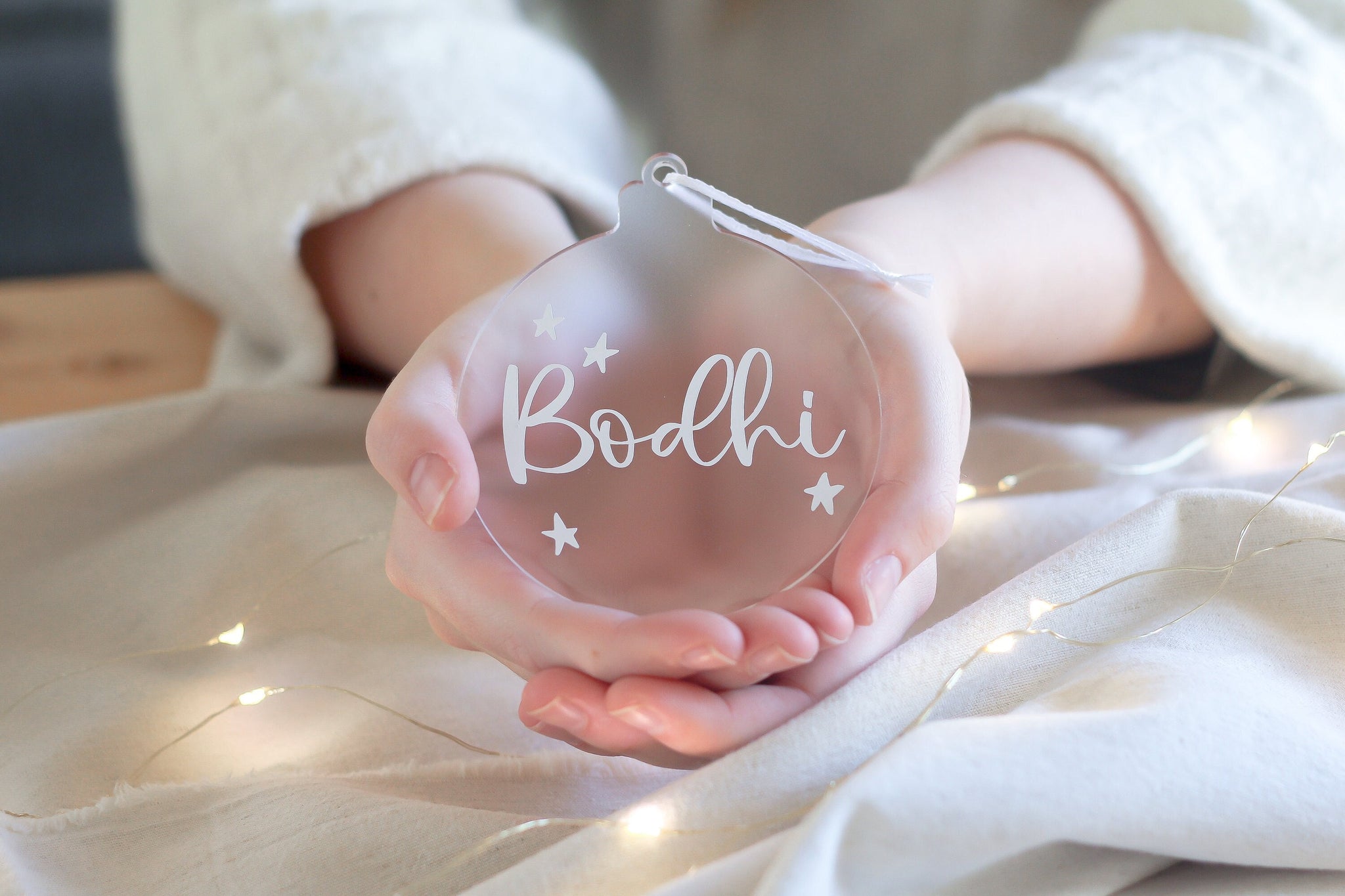 Personalised Name Bauble, My First Christmas