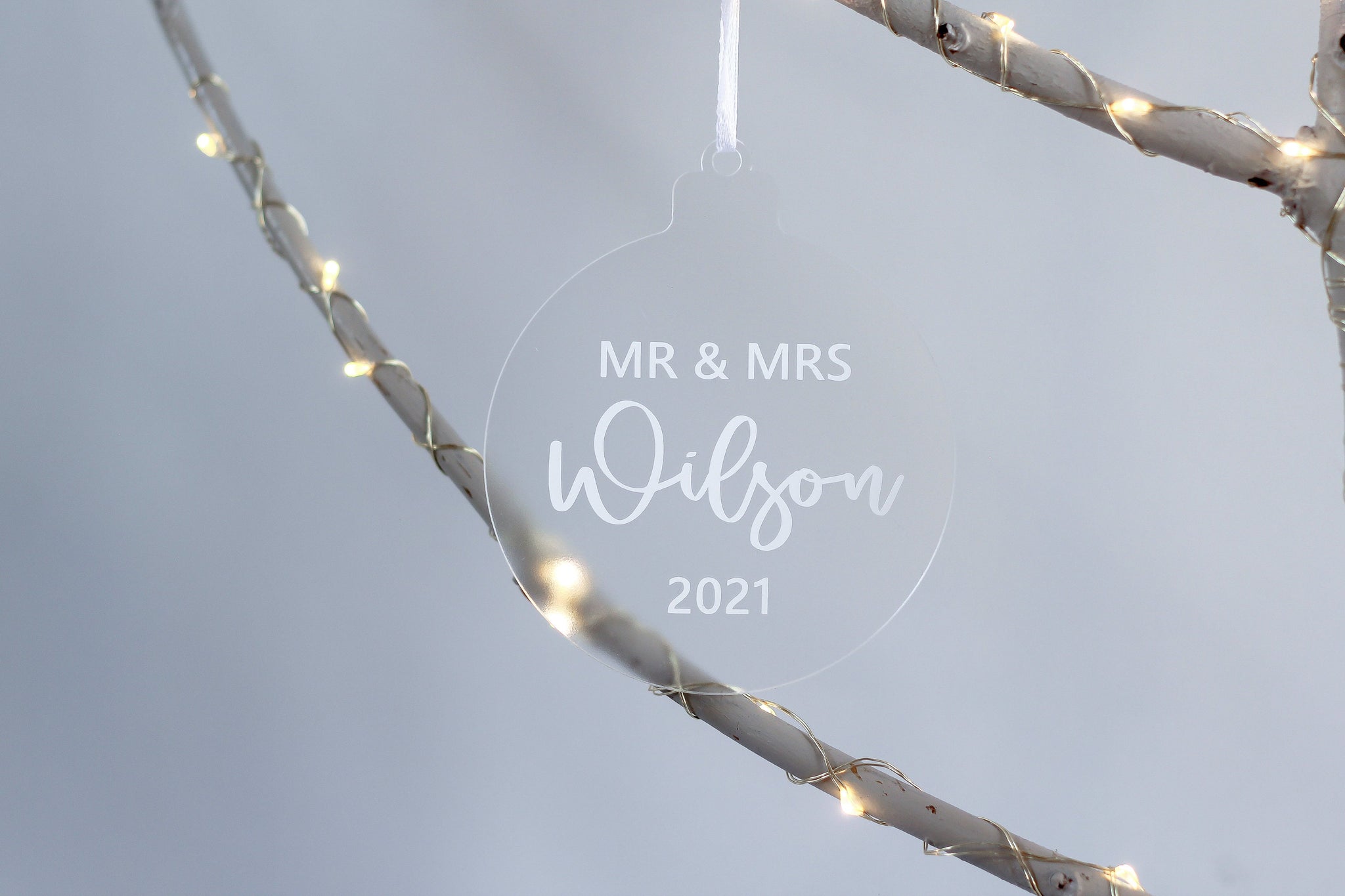 Mr & Mrs Name Bauble, Couples Christmas