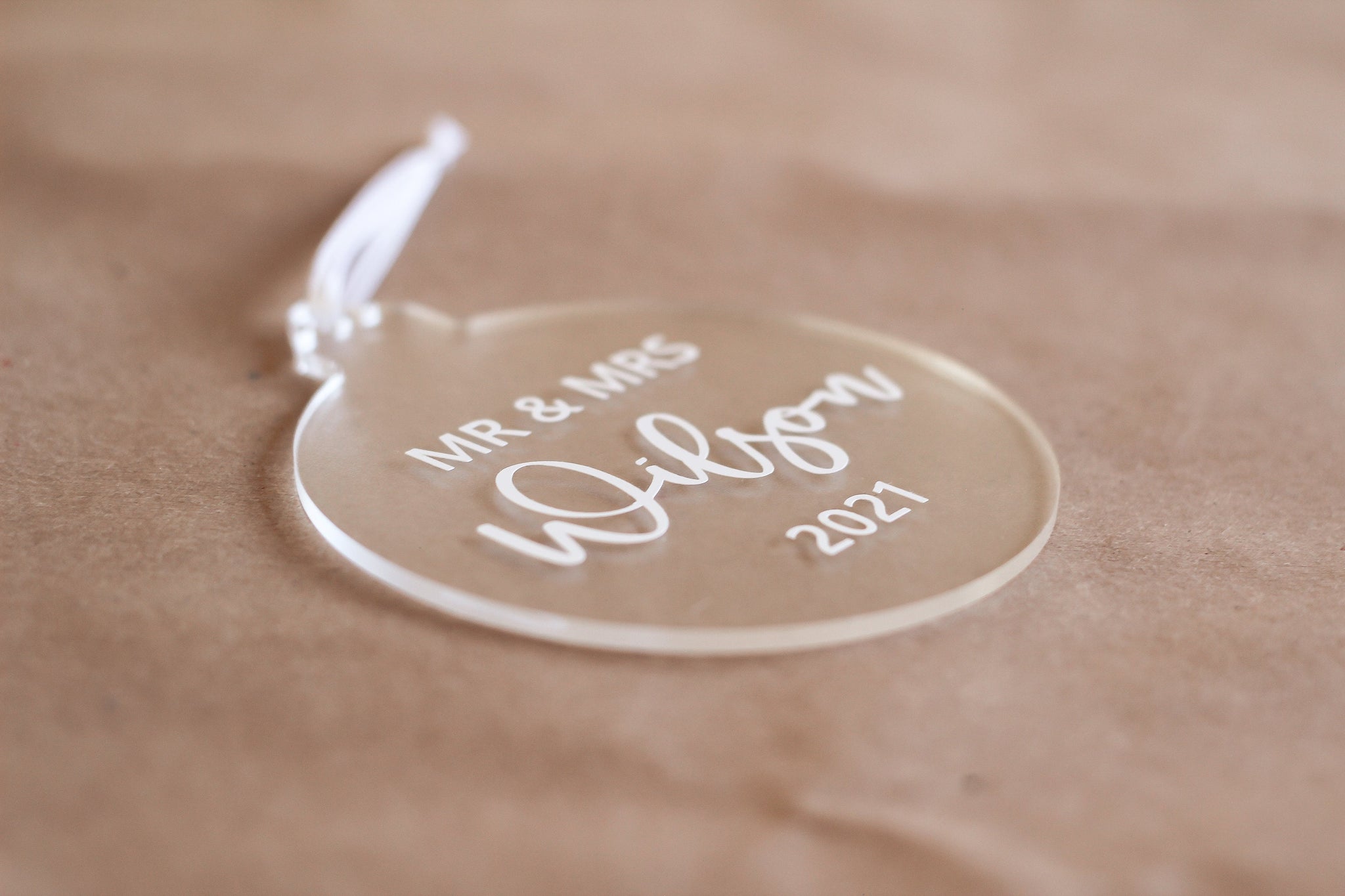 Mr & Mrs Name Bauble, Couples Christmas