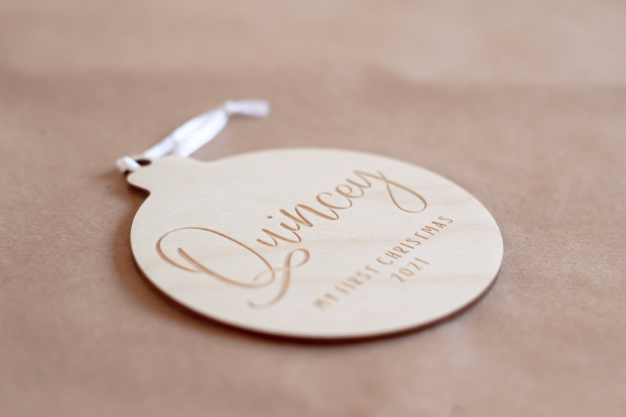Wooden Bauble, Personalised Ornament