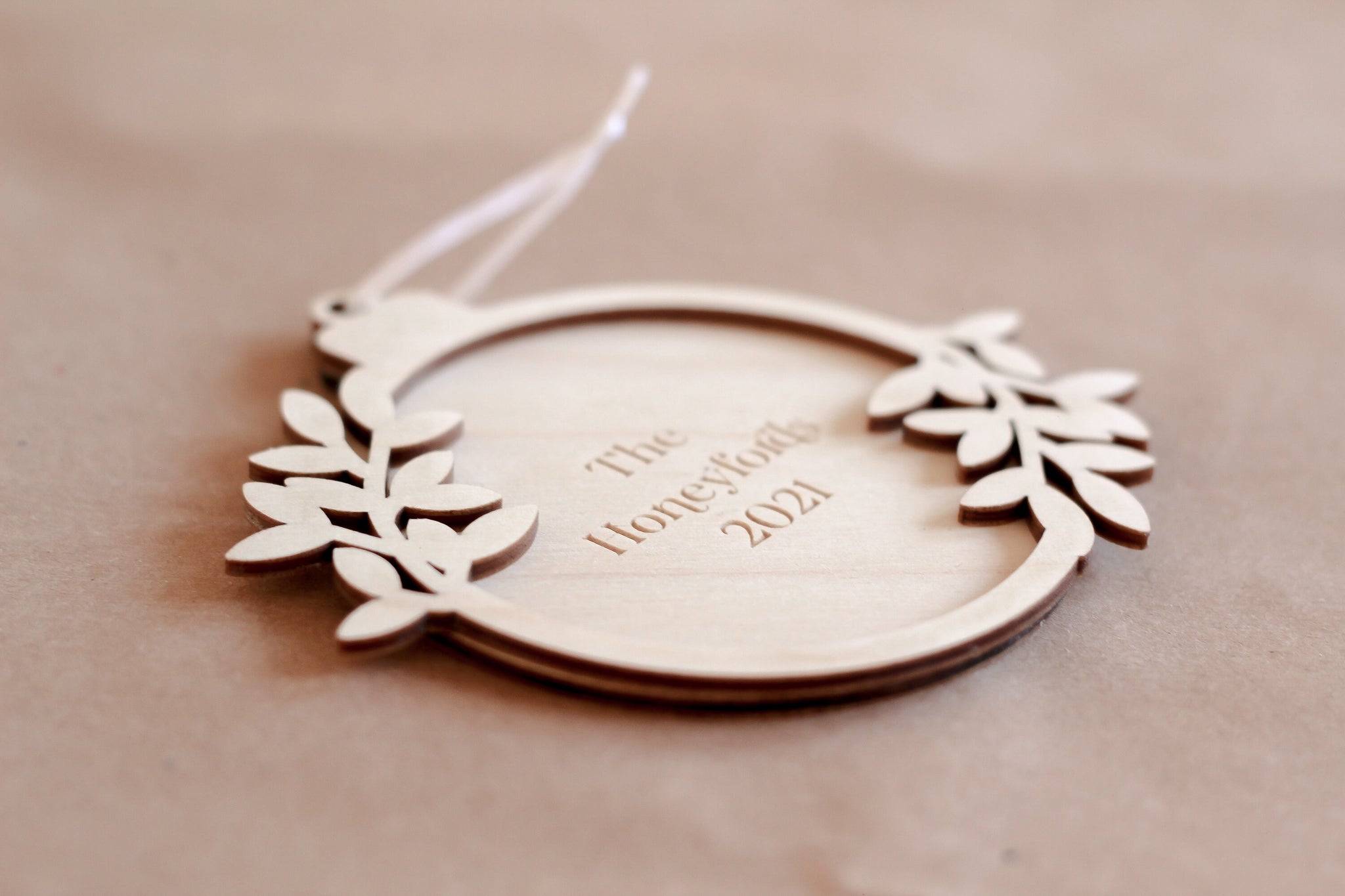 Wooden Bauble, Personalised Ornament