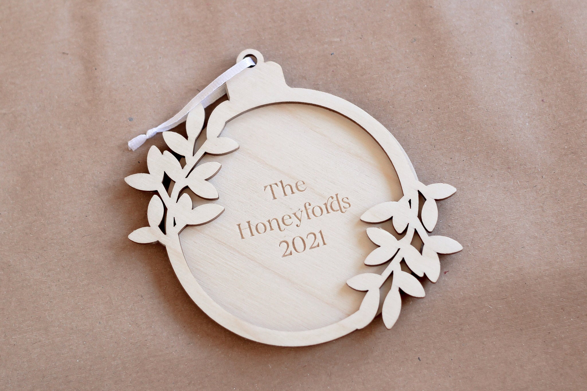 Wooden Bauble, Personalised Ornament