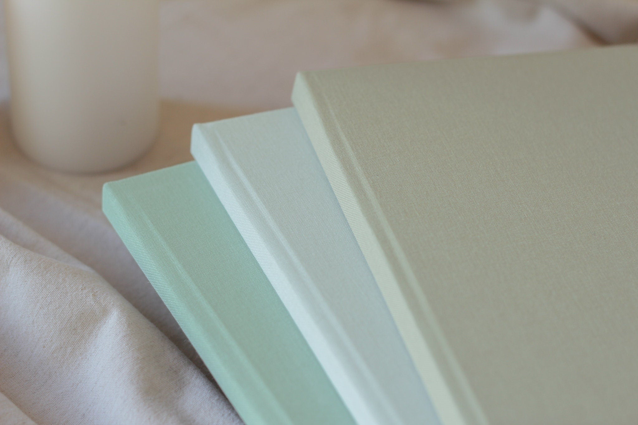 Last Name Wedding Guest Book, Linen Wedding Guest Book