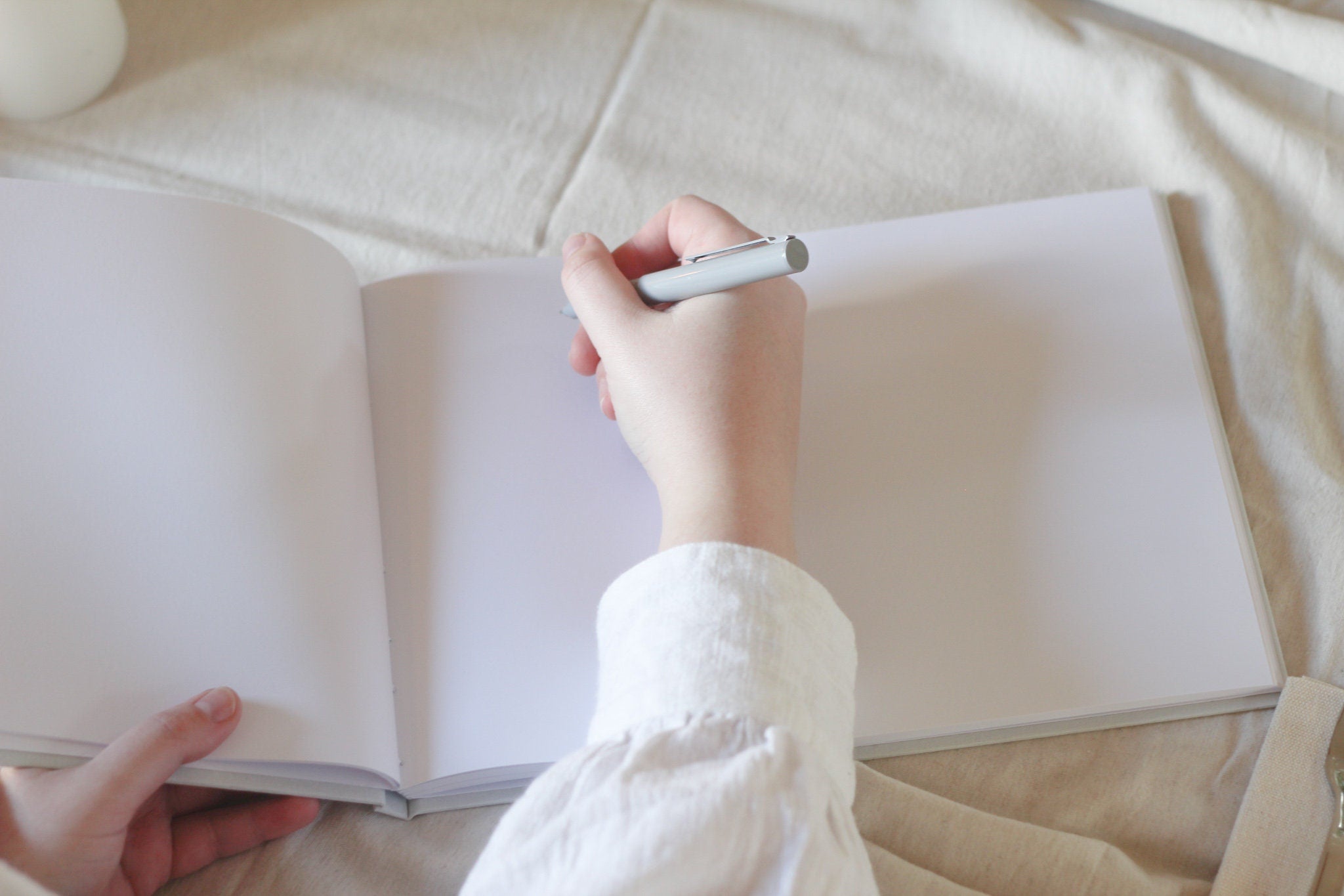 Last Name Wedding Guest Book, Linen Wedding Guest Book